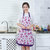 韩版厨房围裙成人女蝴蝶结花边做饭工作围腰无袖罩衣围兜防污防油(紫色（1条价格） 默认版本)