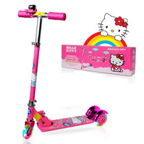 Hellokitty/凯蒂猫迪士尼KT猫儿童滑板车男童女童铝合金闪光三轮轮滑滑板21186