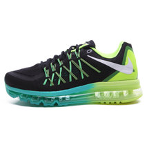 耐克Nike AIR MAX2015新款全掌气垫网面 男鞋女鞋情侣跑步鞋698902(黑/绿 39)