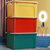 禧天龙新款新色塑料收纳箱加厚带滑轮衣物整理箱储物箱玩具收纳盒(故宫红 23L两个装)