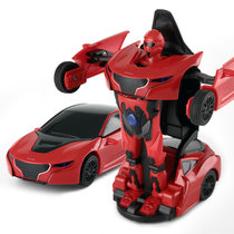 星辉rastar RS合金战警系列一键变形汽车儿童玩具机器人男孩子礼物1:32车模 61800(红色)