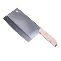 楚家刀新款切片刀中式切肉刀原木弯柄不锈钢菜刀传统锻打刀具锋利