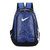 Nike/耐克双肩包男女款背包学生书包电脑包休闲运动涂鸦旅行包(黑蓝)
