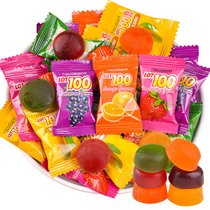 马来西亚进口一百份果汁软糖500g散装QQ橡皮糖儿童糖果过年货零食(什锦味1000g约140颗X)