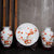 景德镇陶瓷器三件套小花瓶现代中式客厅电视柜插花工艺品装饰摆件(福寿图)