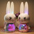 婴儿兔兔宝宝早教故事机玩具宝宝儿童儿歌播放器可充电智能早教机(智能故事机+遥控器+充电线（蓝色）)