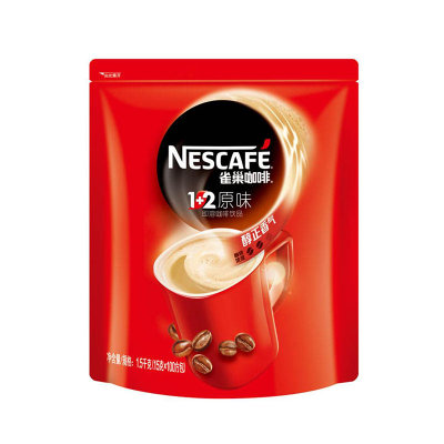 雀巢咖啡1+2原味(100方包*15g)新旧包装随机发