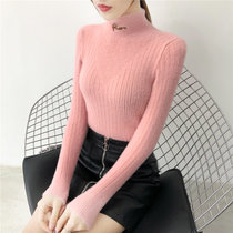 海汐瑞女式时尚针织毛衣9354(9354粉色 均码)