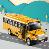 儿童校车公交车巴士模型男孩音乐惯性小汽车幼儿园大巴车玩具