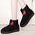 莱卡金顿 冬季雪地靴平跟女靴子时尚保暖棉鞋防滑短靴 6344(黑色 36)