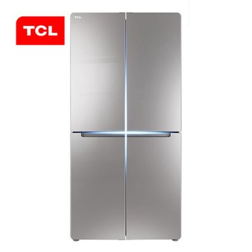 TCL 460升 变频十字对开多门冰箱 冷藏自除霜 电脑温控 一体式电脑照明 （雅典银）BCD-460KPZ50(典雅银 460升)