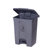 白云清洁脚踏垃圾桶方形 30L45L68L87L小区楼道翻盖式垃圾桶果皮桶有盖垃圾桶塑料(30升灰色方形脚踏桶)