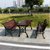 京好 公园长椅子休息椅 现代简约环保实木休闲铸铁户外凳子D67 到市自提(咖啡色1桌加1椅款式备注 长1.2米款2脚)