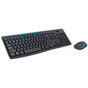 罗技（Logitech）无线键盘鼠标套装 配M186鼠标 电脑多媒体键鼠(绿边 MK275)