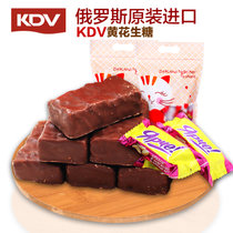情人节糖果 俄罗斯进口KDV黄花生夹心巧克力250g  零食休闲小吃(250g)
