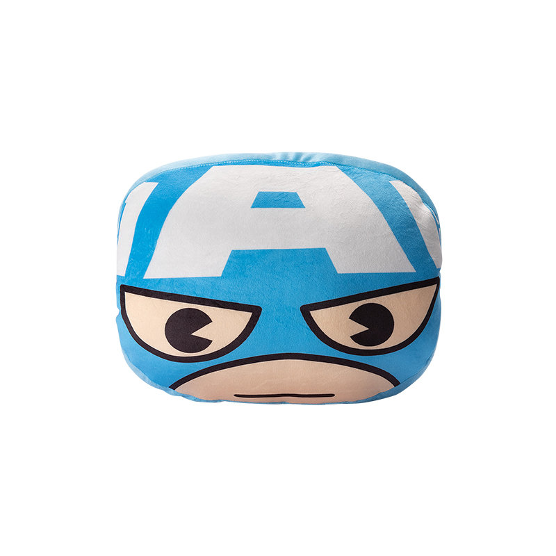 名创优品漫威可爱系列版暖手抱枕毛绒玩具午睡枕冬天暖手捂(美国队长