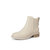 森达2021冬季新款商场同款时尚潮流ins潮休闲女切尔西靴4AK01DD1(米白 38)