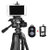 单反相机三脚架数码相机摄影三角架便携微单手机自拍支架(三脚架+手机架+蓝牙遥控器)