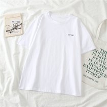 SUNTEK短袖t恤女2022新款早春夏设计感小众宽松甜辣妹小衫欧货上衣ins潮(L 6663-白色)