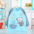 水晶绒宝宝菠萝罩衣长袖防水反穿衣婴幼儿画画衣儿童吃饭围裙7649(天蓝色 90)