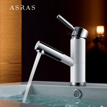 阿萨斯5081龙头 铜抽拉式面盆加高冷热水浴室龙头 台上盆 洗脸盆水龙头(AS5080（普通台盆）)