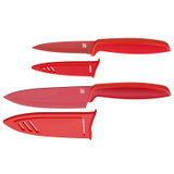 德国WMF水果刀套装家用【陶瓷红】瓜果刀不锈钢刀具便携随身削皮刀小刀 红色