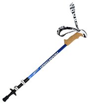 鲁滨逊登山杖外锁碳素超轻伸缩手杖碳纤维折叠杖户外运动徒步装备(永恒蓝)