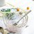 日式玻璃碗透明水果盘家用创意金边沙拉碗网红少女心甜品餐具套装(透明水果盘 透明大号（送两个叉子）)