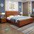 恒兴达 橡胶木新中式实木双人床1.8米1.5m现代简约高箱储物主卧床北欧婚床家具(1.8*2米海棠色 床+床垫+床头柜*2)