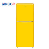 星星（XingXing） 108升 双门小冰箱 彩色冰箱 家用冷藏冷冻电冰箱(BCD-108E黄色)