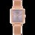 飞亚达集团JV唯路时女士手表学生潮流防水方形玫瑰金石英礼物手表(玫瑰金钢链X02060-Q3.PPWBP)