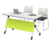 会展桌椅 会议桌 折叠培训桌 办公桌条桌 培训桌椅 XJJ-051双人移动课桌长条组合