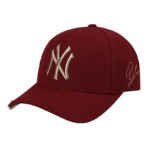 MLB帽檐镶金红色金标NY鸭舌帽32CP50-50W均码红 百搭