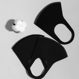 MINISO名创优品L-3片装立体口罩防尘透气可水洗弹力黑独立包装(黑色 默认版本)