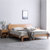 美天乐 红橡木床1.5/1.8米实木床双人床环保卧室家具北欧现代简约(1.8*2米 床)