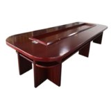 锦旭芃沐 办公家具油漆实木贴皮4.5米会议桌LY-HYZ01 含16把椅子(胡桃色 默认)