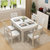 乔林曼兰 实木餐桌椅组合 折叠伸缩餐桌圆桌中式饭桌(白色 餐桌)