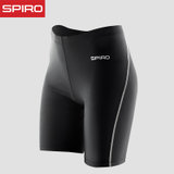 spiro女士运动短裤跑步速干健身薄款休闲五分裤S250F(黑色 XS/S)