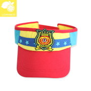 新款遮阳帽宝宝太阳帽时尚徽章儿童空顶帽 夏季 (红色)