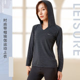 纽安娜春秋新款跑步健身服瑜伽服运动上衣003(黑色 S)