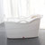 浴桶塑料洗澡桶加厚家用泡澡桶超大大号沐浴桶大人浴盆浴缸(682加大款(白色)带盖)