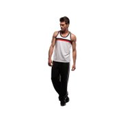 路伊梵时尚运动21816最新畅销男款运动健身套装（大红+白+黑）（L）