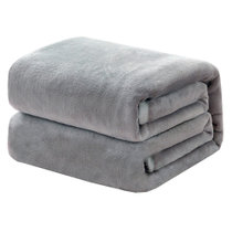 允儿 午休毯四季小毛毯枕巾方巾毛巾 珊瑚绒毛毯(银灰)