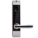 第吉尔 6600-313MF 家用指纹锁 微信锁智能门锁不锈钢锁体远程开门指纹密码锁 不锈钢拉丝