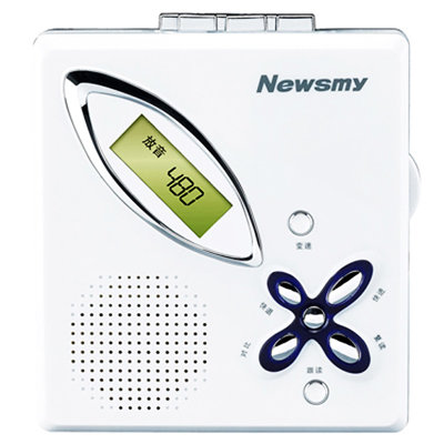 纽曼（newsmy）99Q复读机（五级变速 480秒超长复读 梦幻椭圆LCD显示视窗 数码线控 母音保留、子音更新 磁带录音防抹保护 高清晰麦克风数码录音 ）