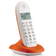 摩托罗拉（MOTOROLA）C1001OC 数字无绳电话机橙色背光家用办公座机单机(橙色XC)