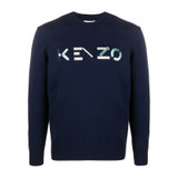KENZO男士深蓝色字母LOGO针织衫 FA65PU5413LA-76M码深蓝色 时尚百搭