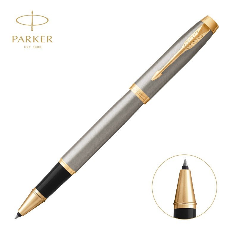 派克钢笔(parker)新款im墨水笔 签字笔男女(im钢杆金夹宝珠笔 默认