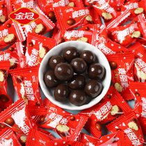 阿尔卑斯巧禾棒果仁巧克力夹心米果结婚庆喜糖果膨化小零食新年货(金冠麦丽素500g（约220颗）)