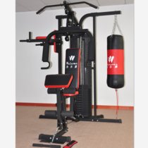 为尔康大型家用健身器材健身房组合多功能力量训练器械综合训练器(黑色 单人站+沙袋+双杠)